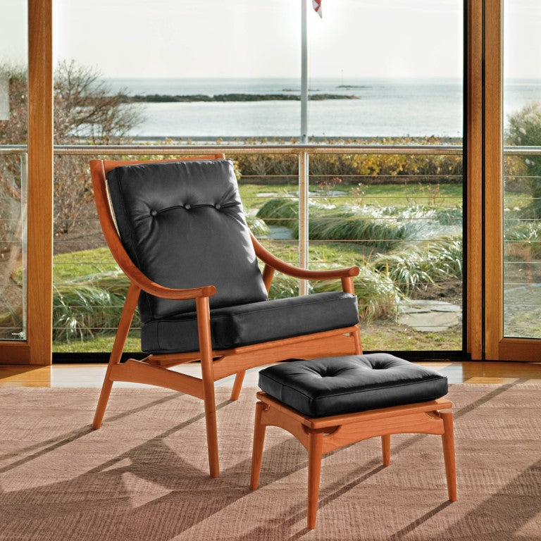 Jacque Leather Ottoman