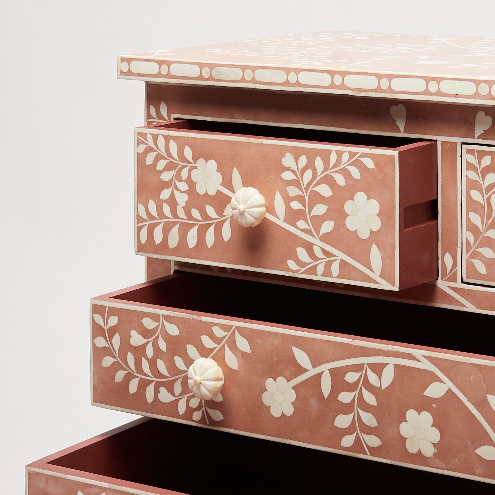 Bonitas Pink Inlay Chest of Drawers