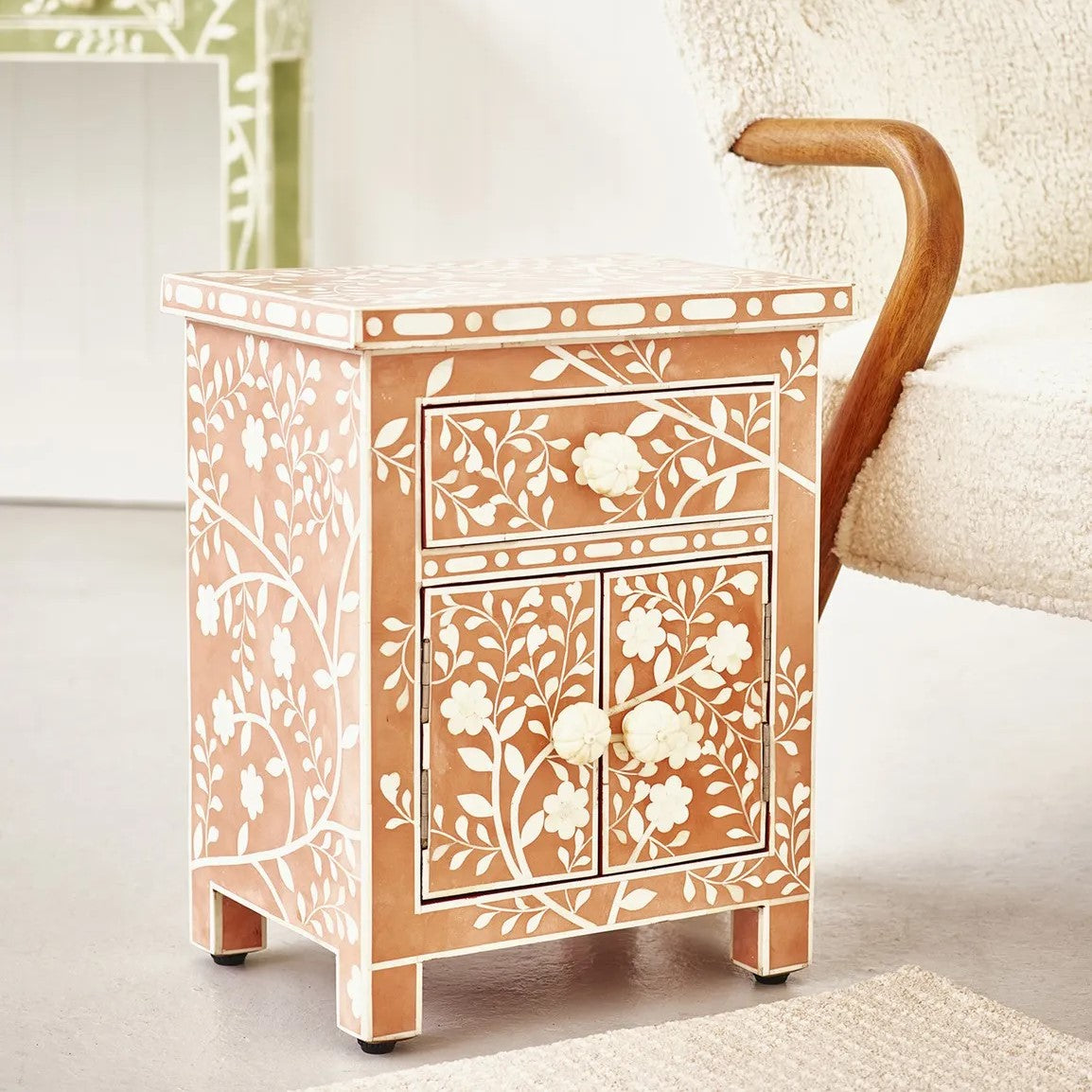 Carnival Inlay Bedside Table