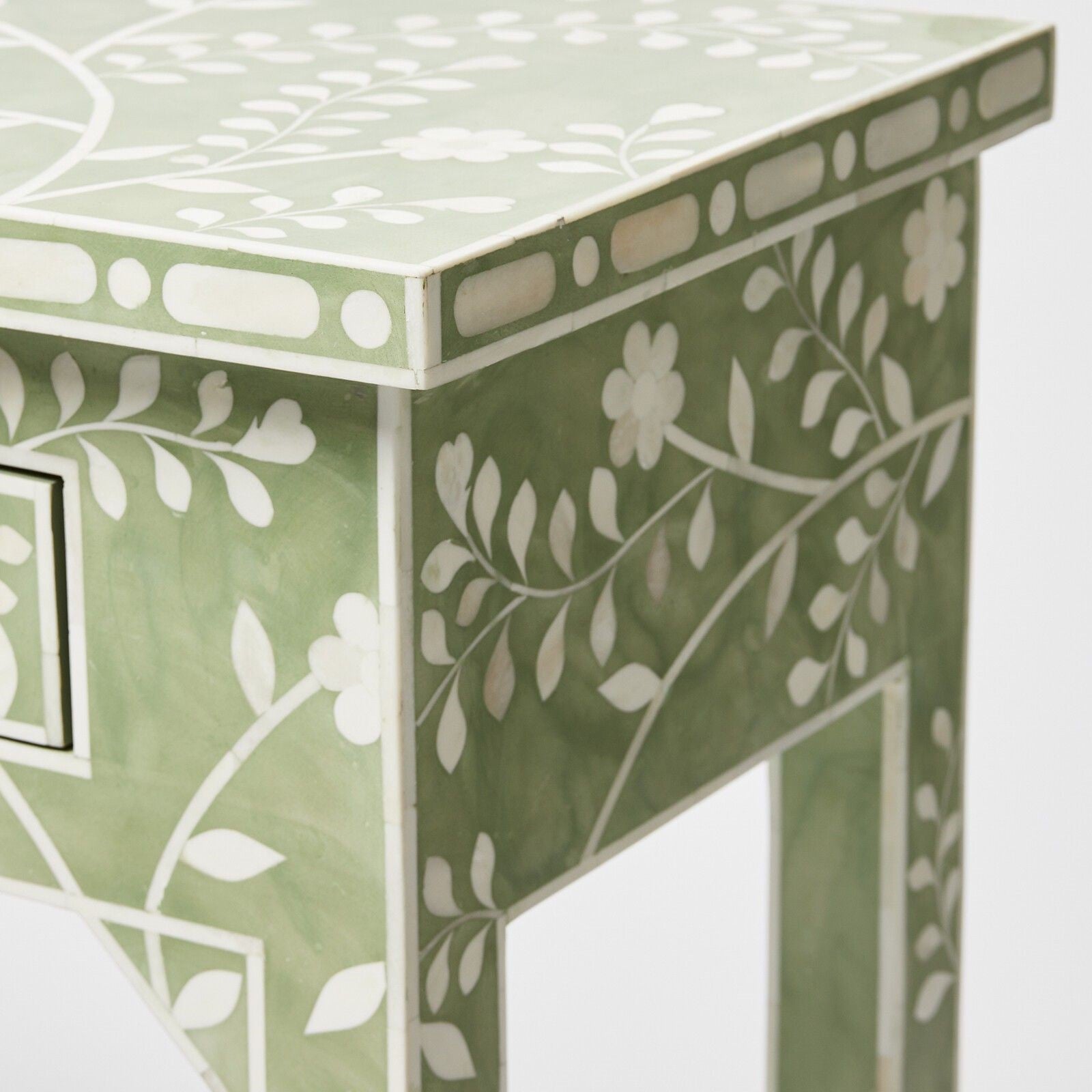 Bonitas Green Inlay Dessing Table & Desk