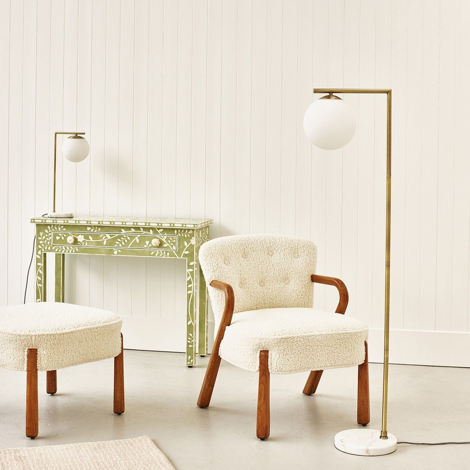 Bonitas Green Inlay Dessing Table & Desk