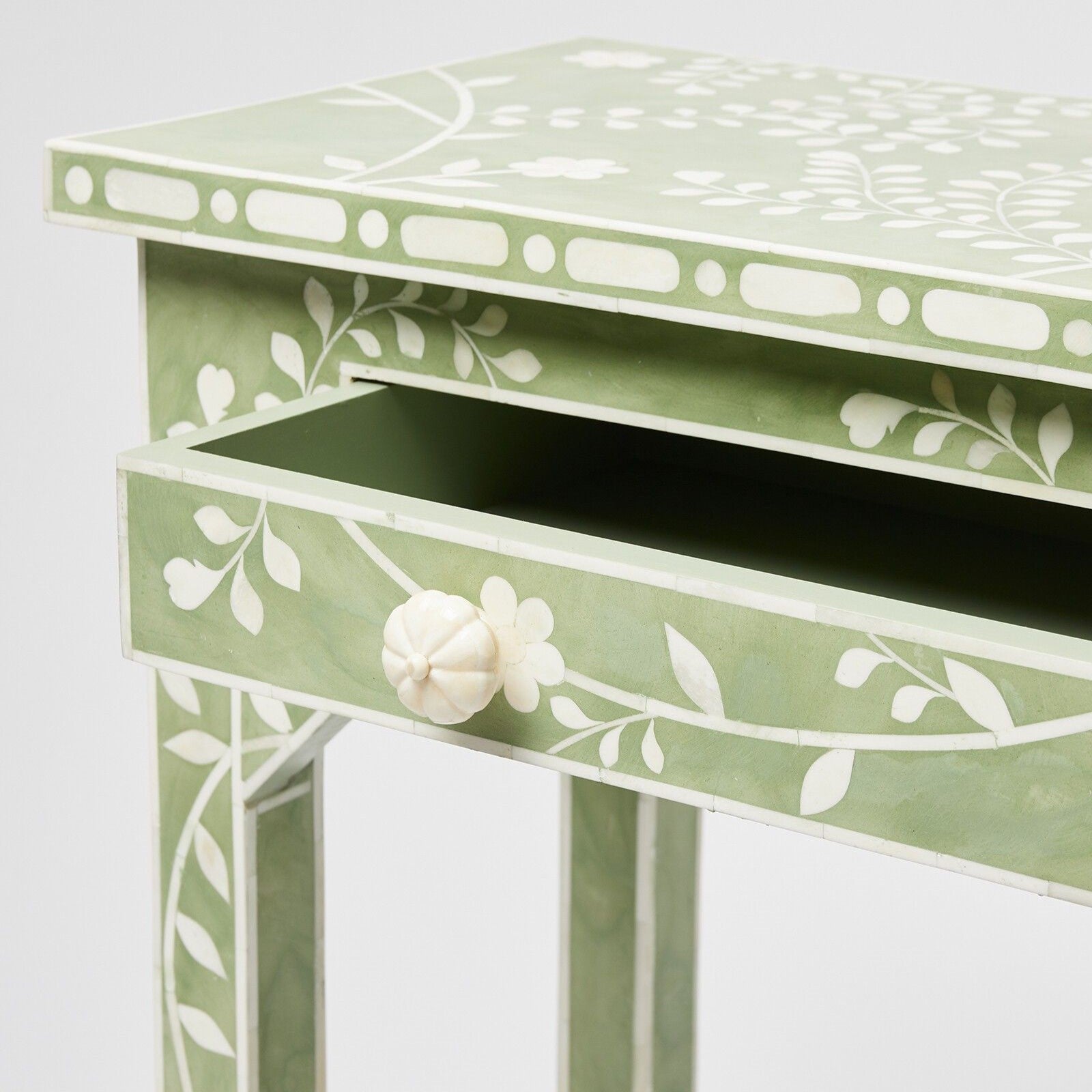Bonitas Green Inlay Dessing Table & Desk
