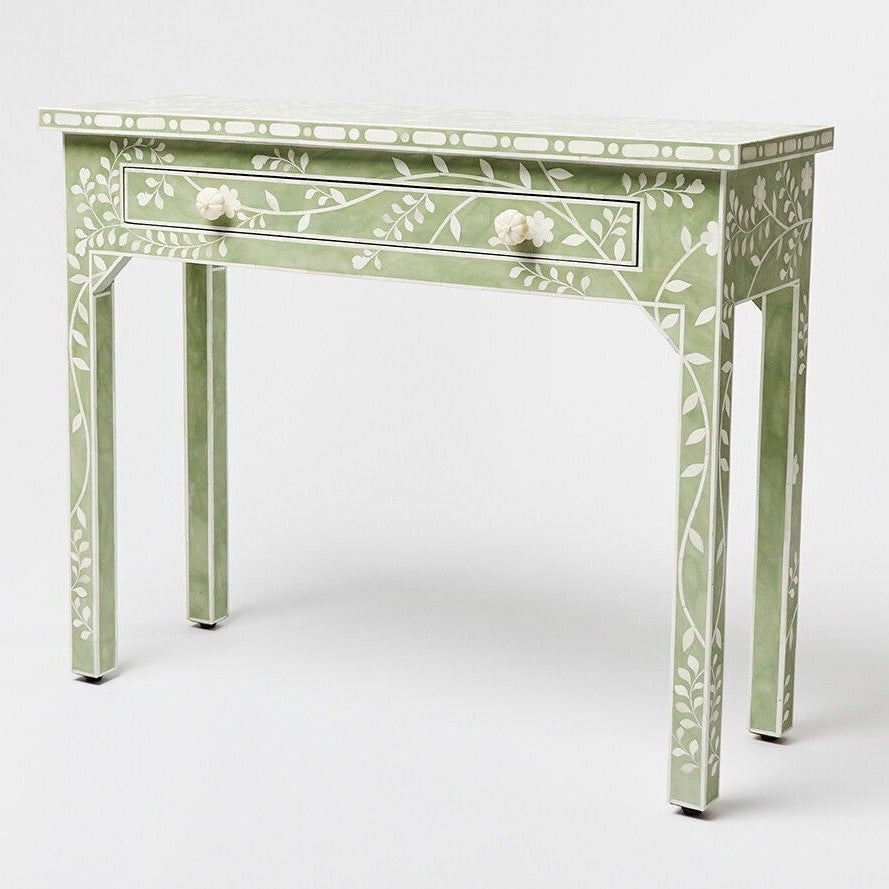 Bonitas Green Inlay Dessing Table & Desk