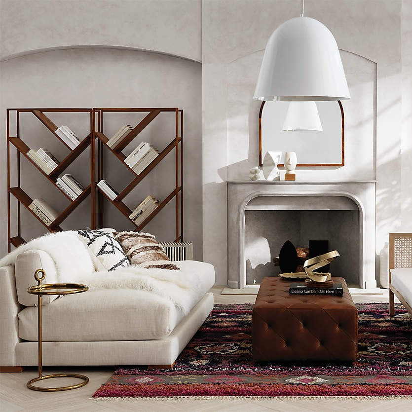 Victoria Leather Ottoman