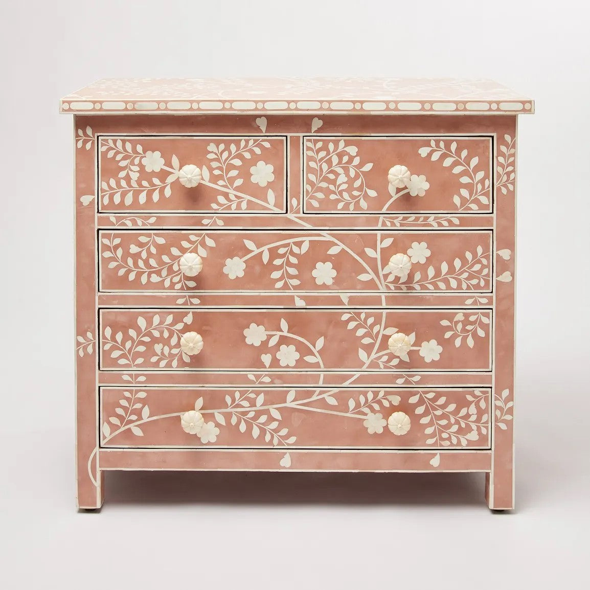 Bonitas Pink Inlay Chest of Drawers