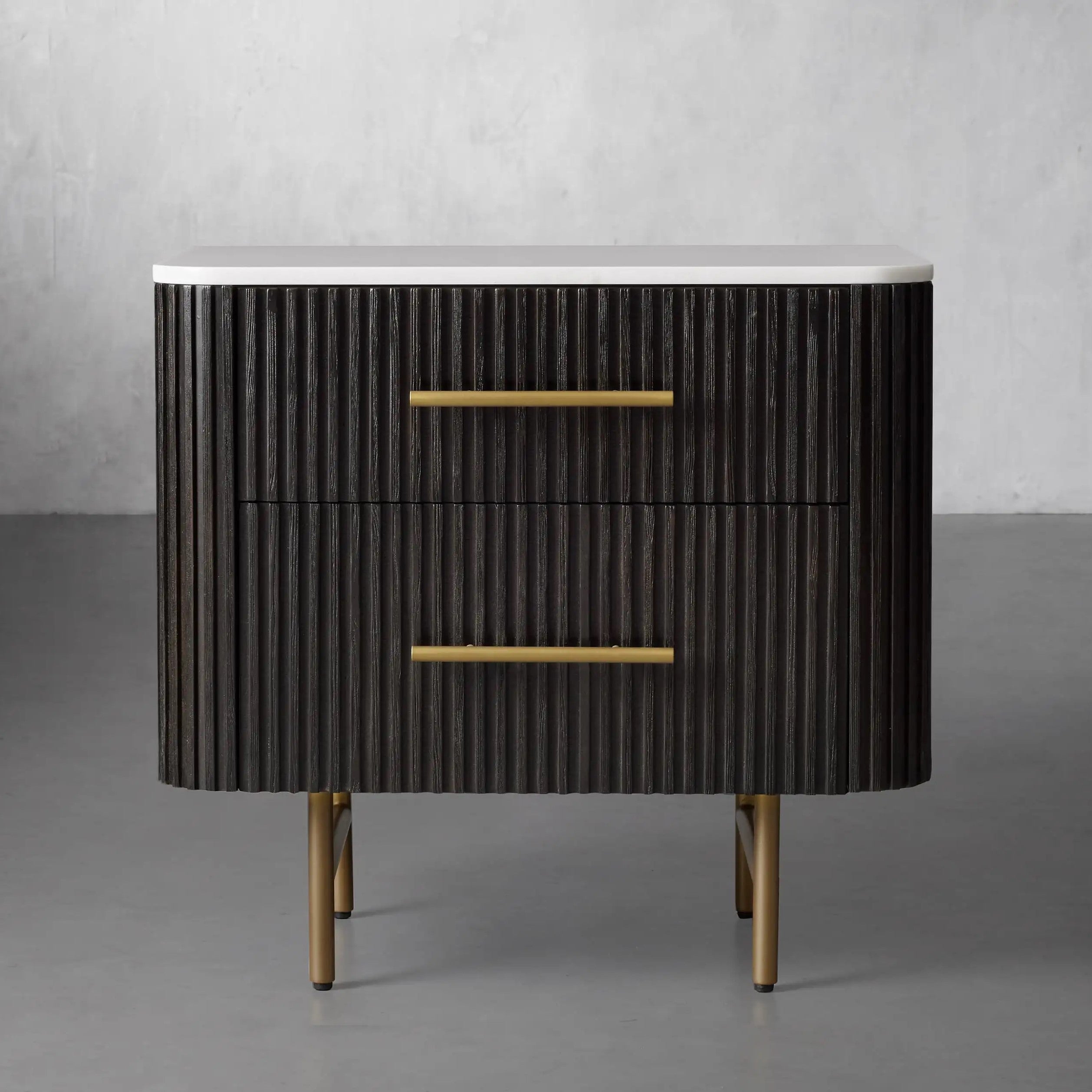 Rene Fluted Bedside Table