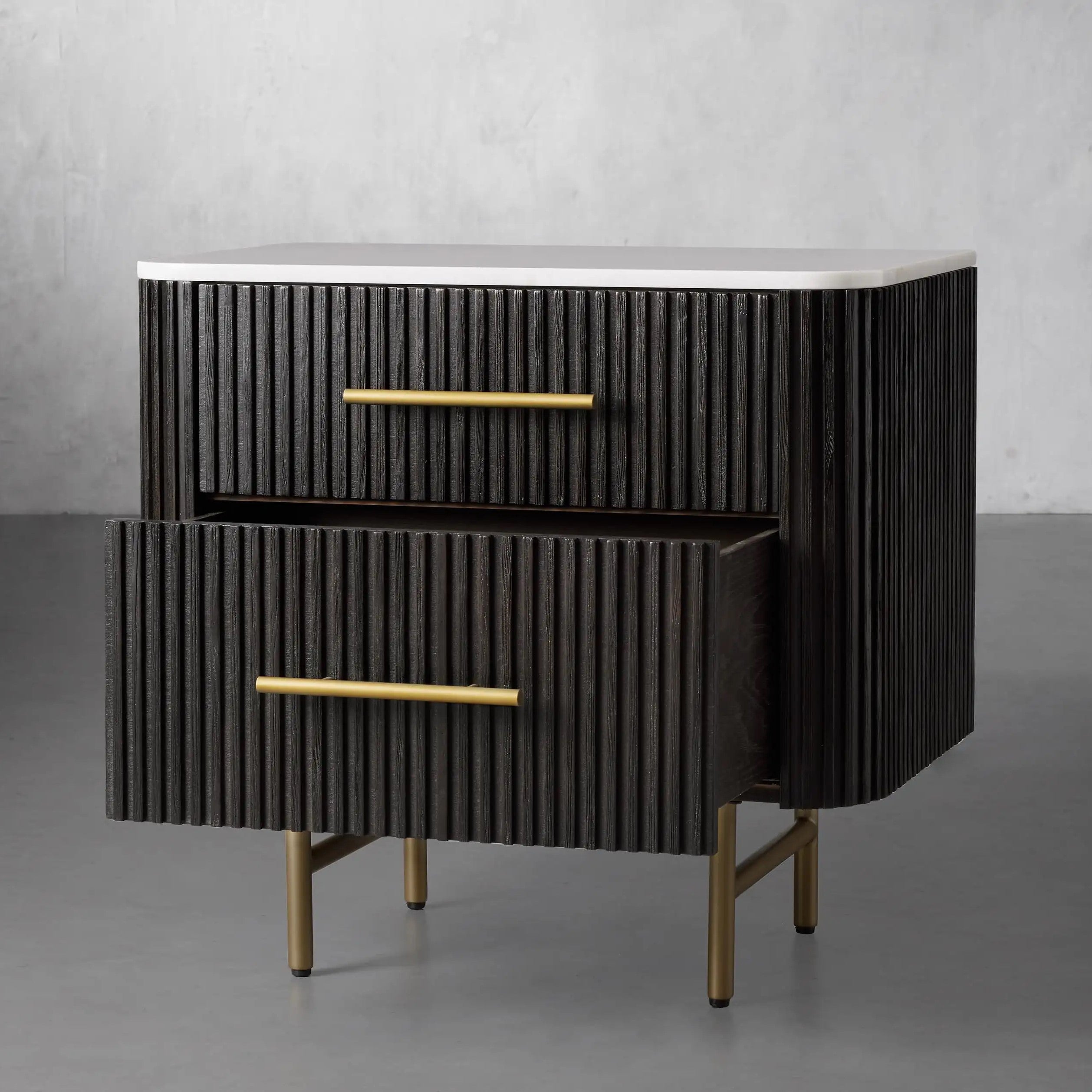 Rene Fluted Bedside Table