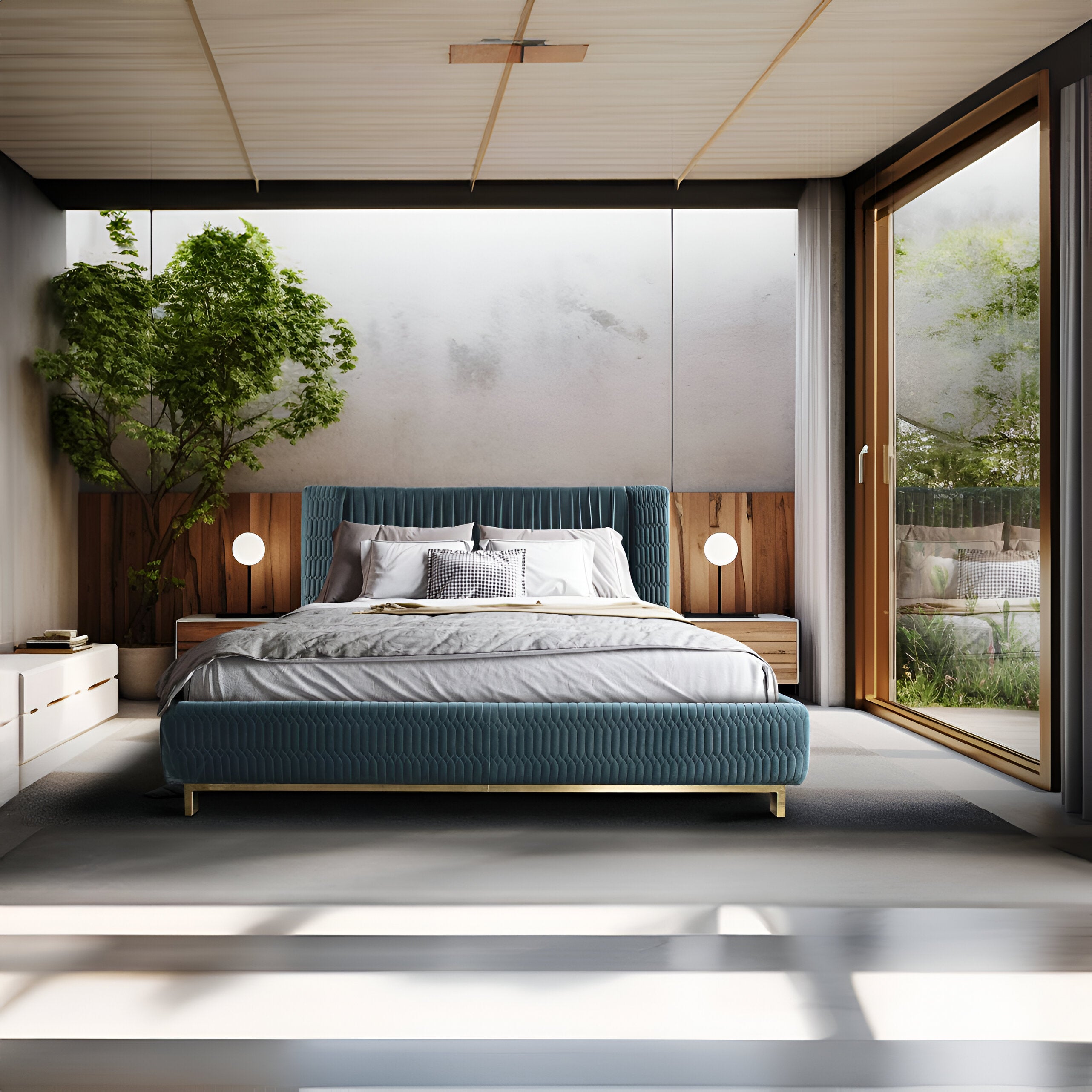 Crystal Upholstered Bed