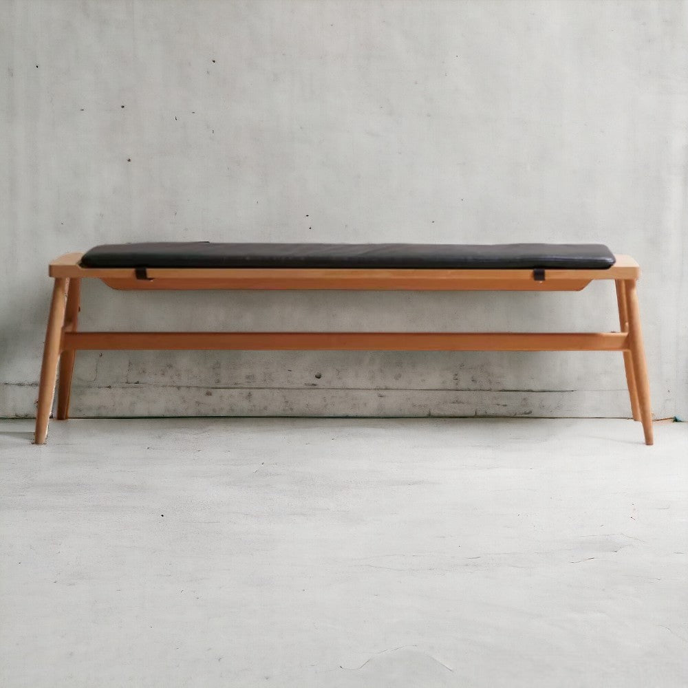 Mohagany Upholstered  Bench