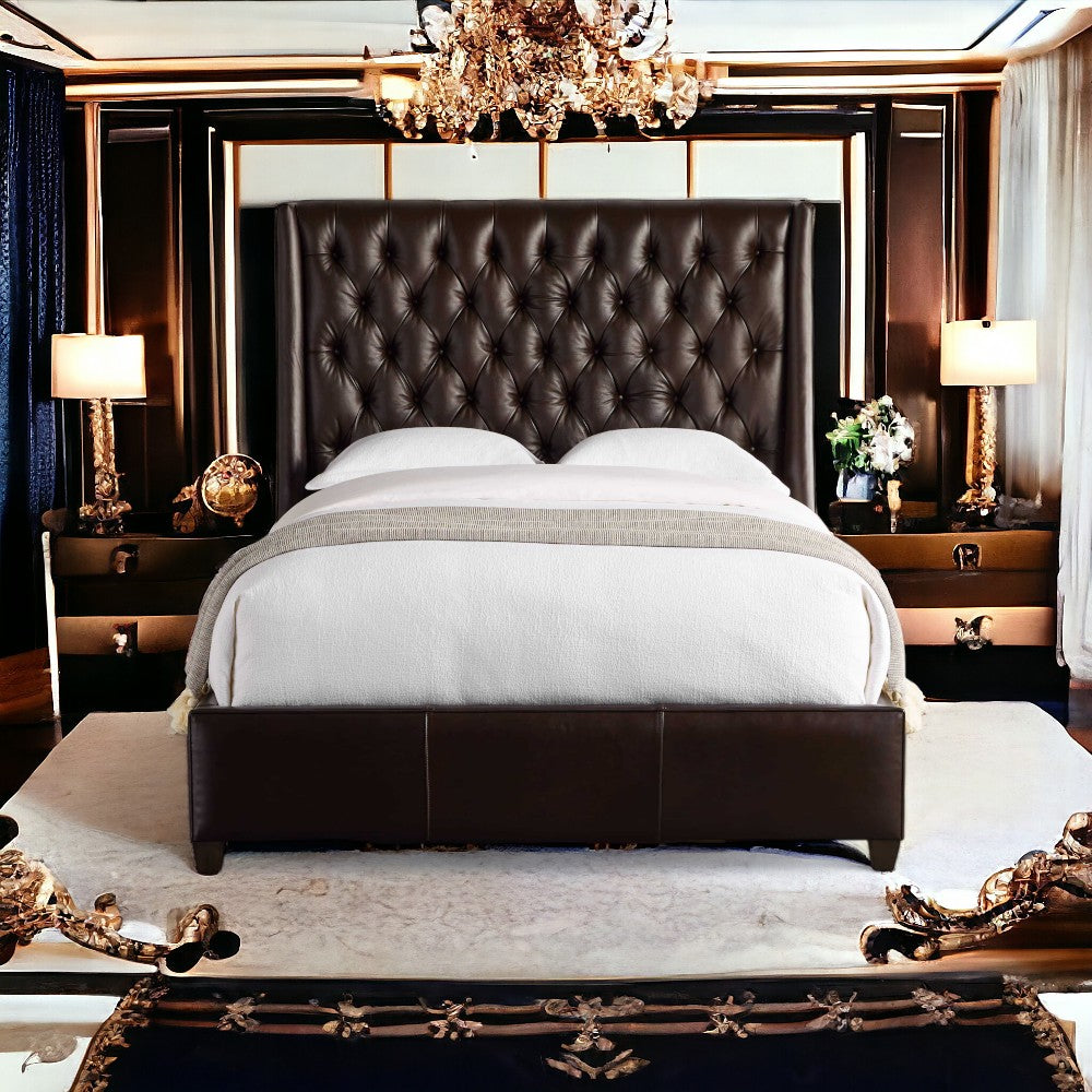 Dorato Slumber Leather Tufted Bed