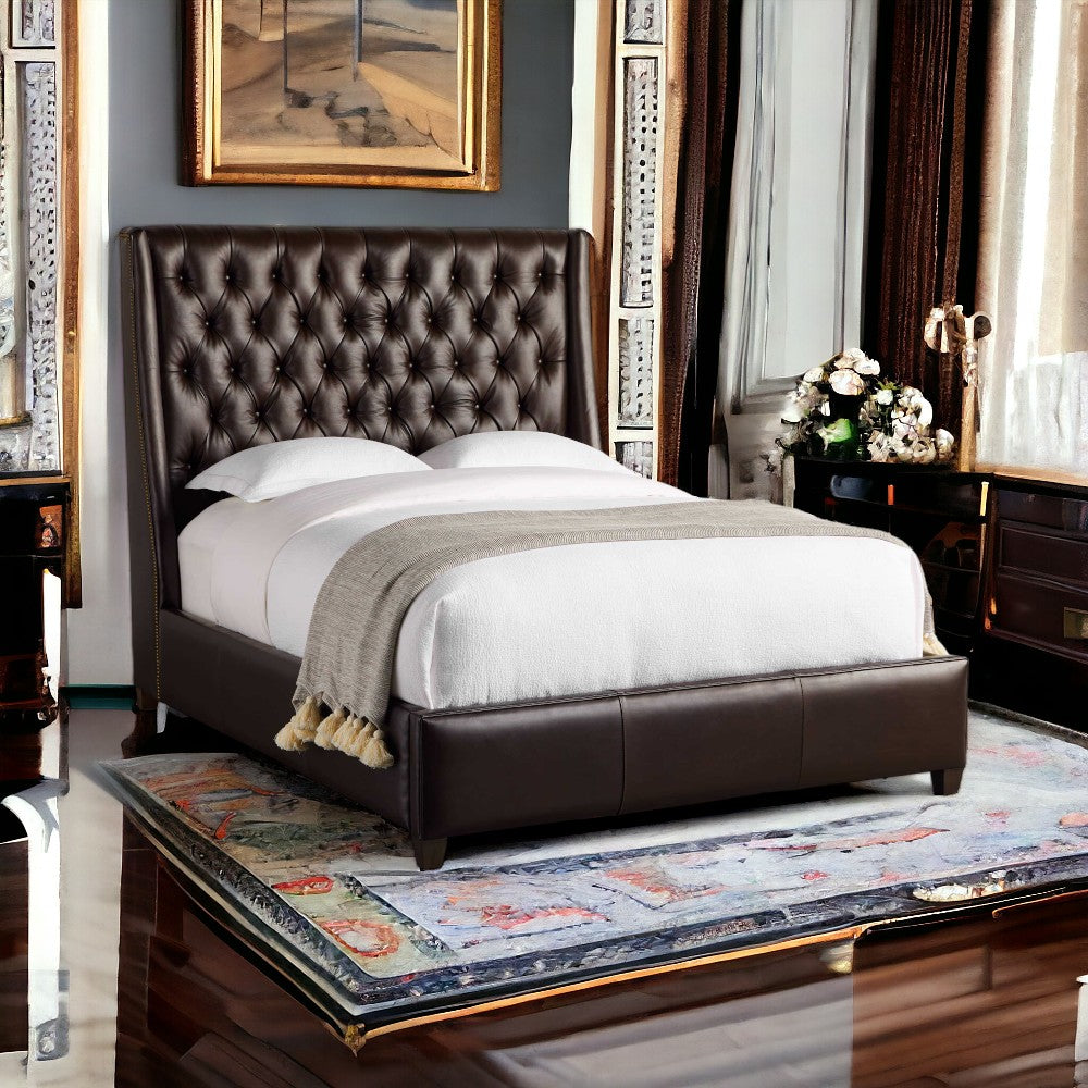 Dorato Slumber Leather Tufted Bed