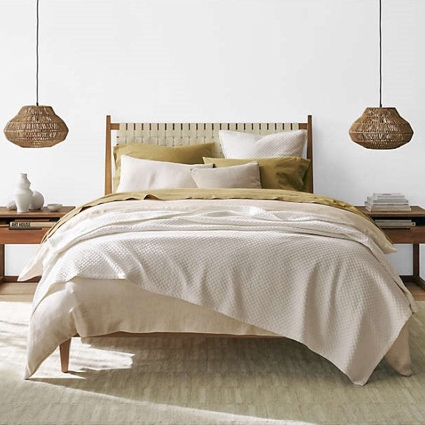 Cecelia Leather and Wood Bed