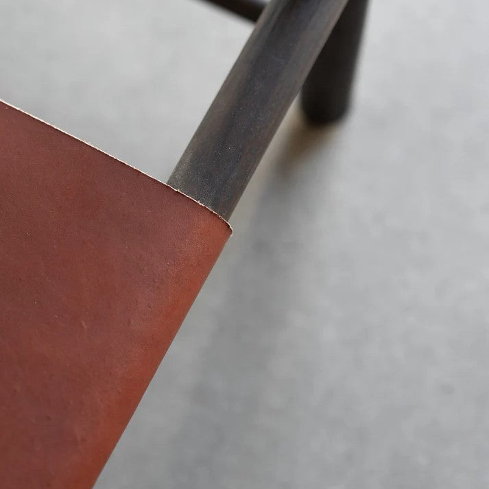 Midoma Wood and Leather Console