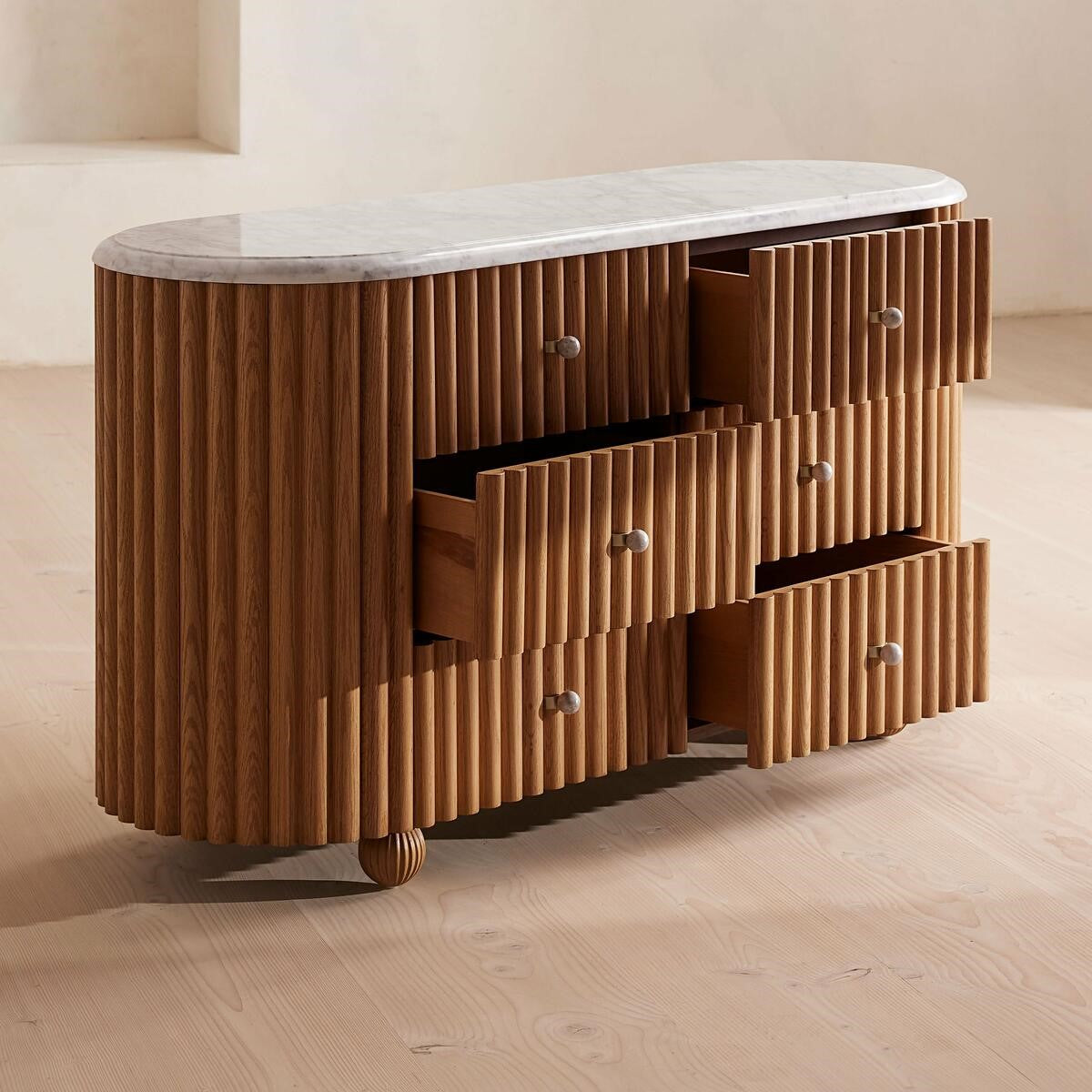 Cherry Fluted Sideboard