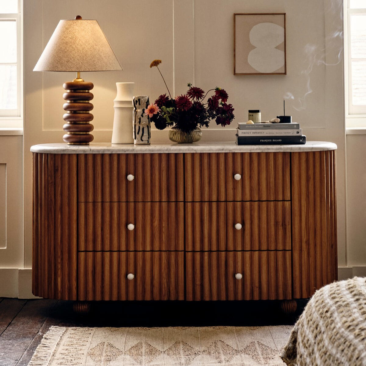 Cherry Fluted Sideboard