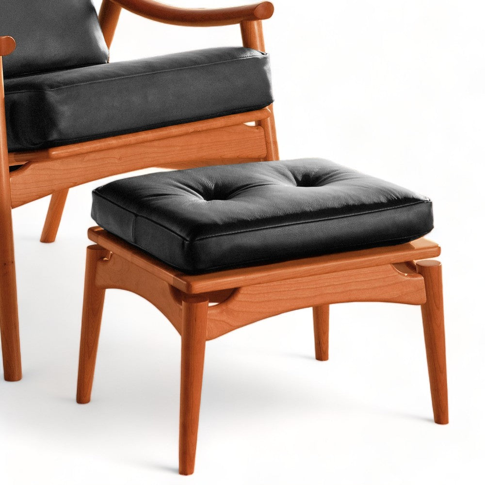 Jacque Leather Ottoman