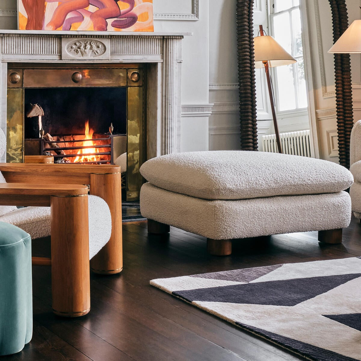 Rudolph Boucle Ottoman