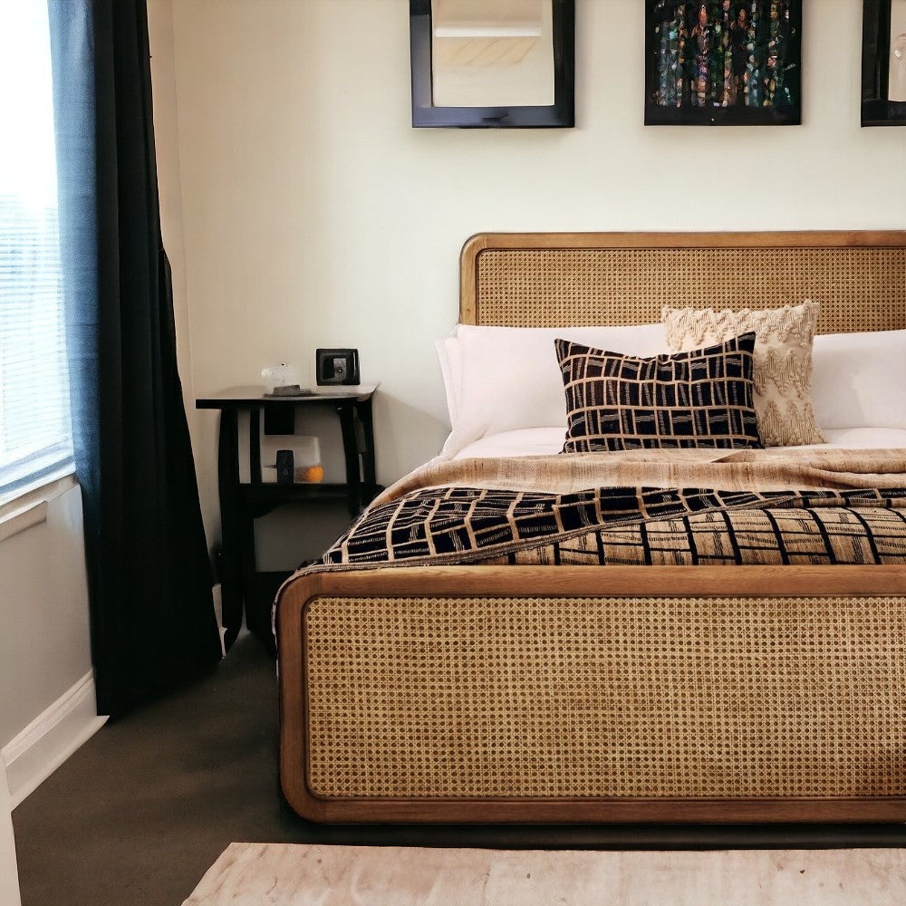 Infinito Destiny Cane & Oak Bed