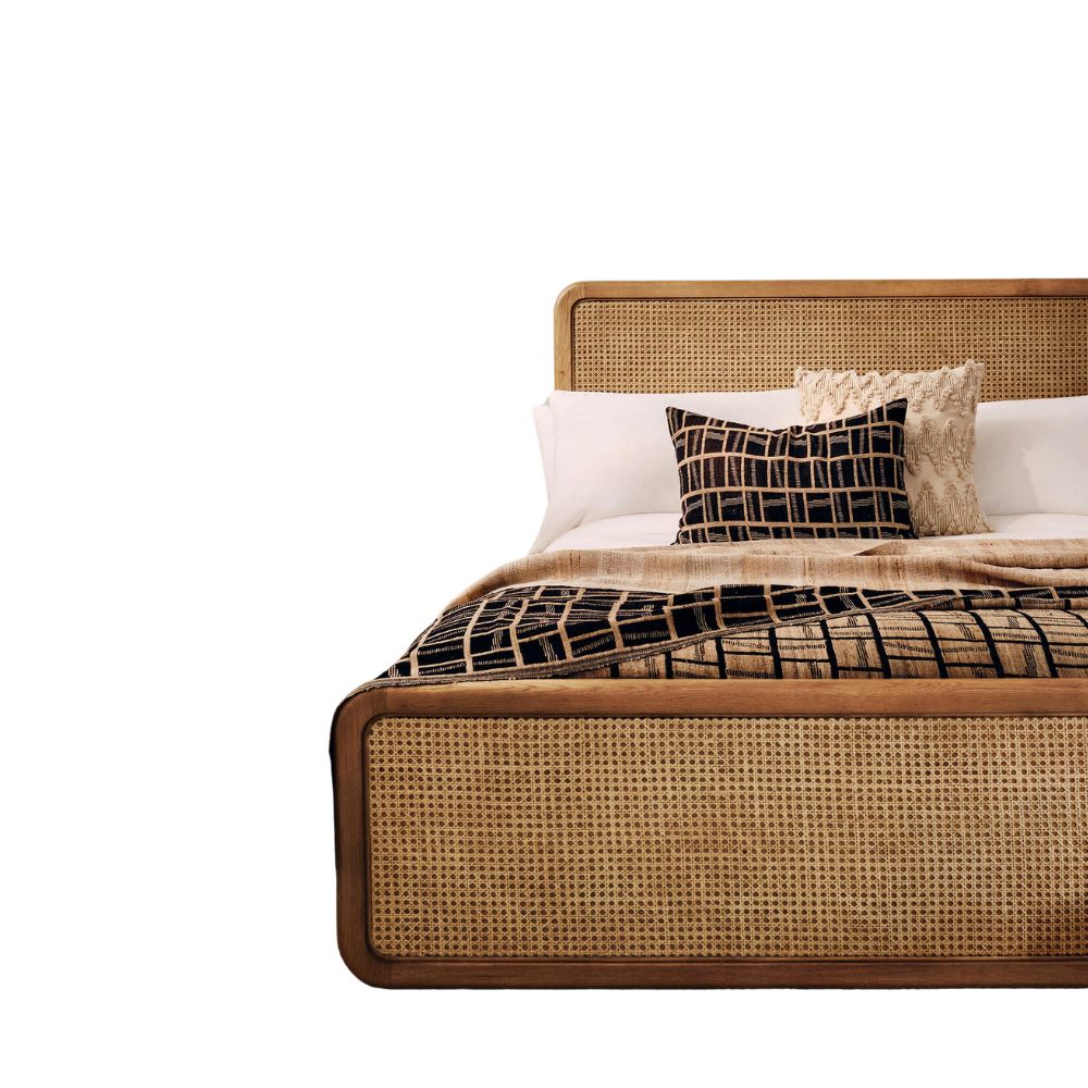 Infinito Destiny Cane & Oak Bed