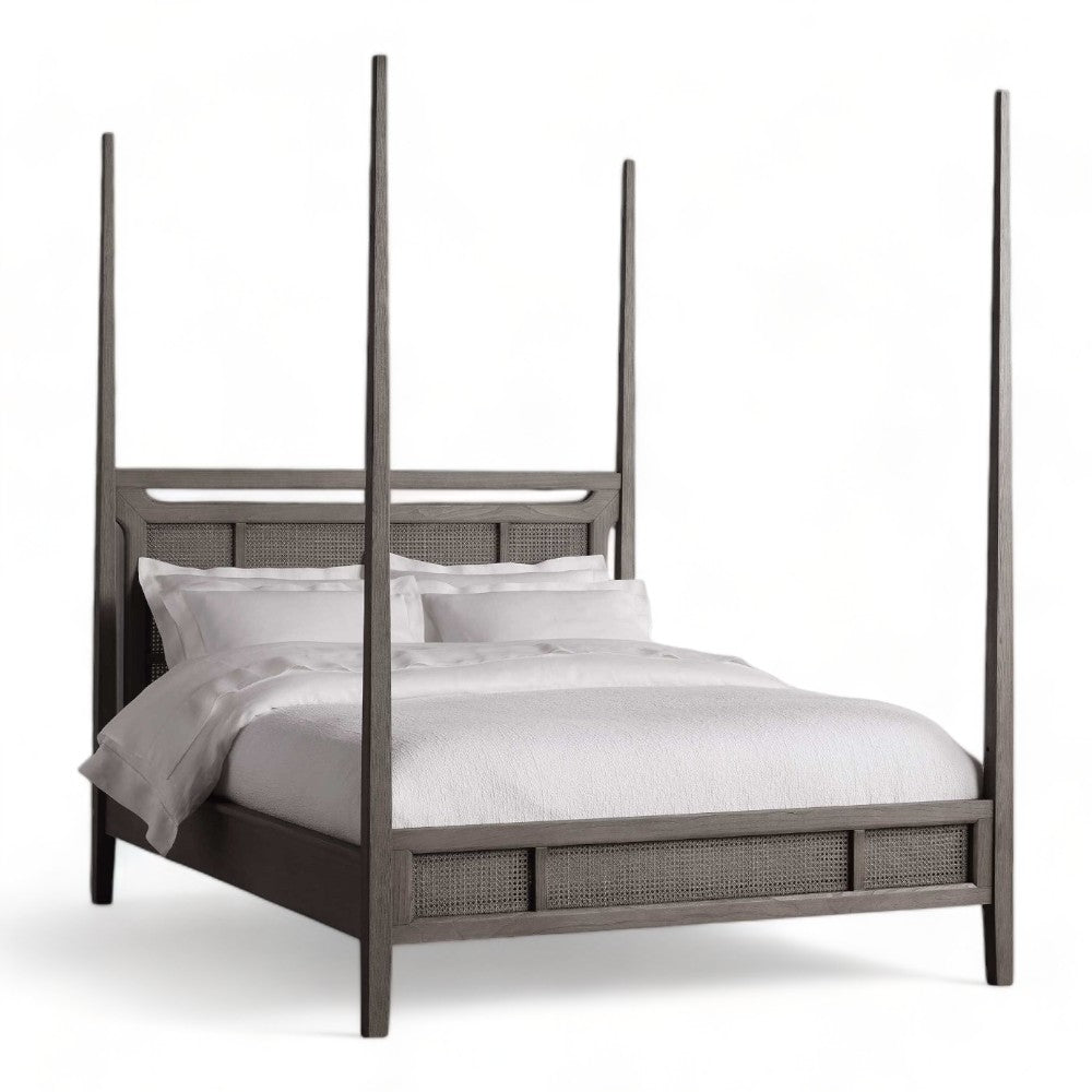 Visioni Notte Cane Poster Bed in Boulder Grey