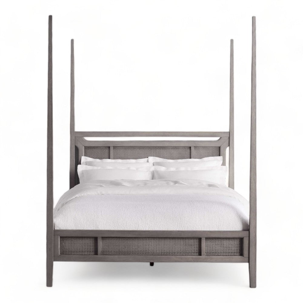 Visioni Notte Cane Poster Bed in Boulder Grey