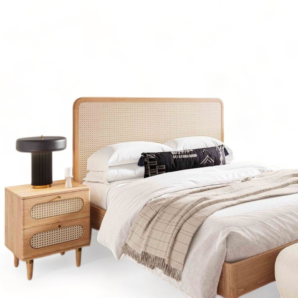 Armonia Sleep Teak Wood Rattan Bed