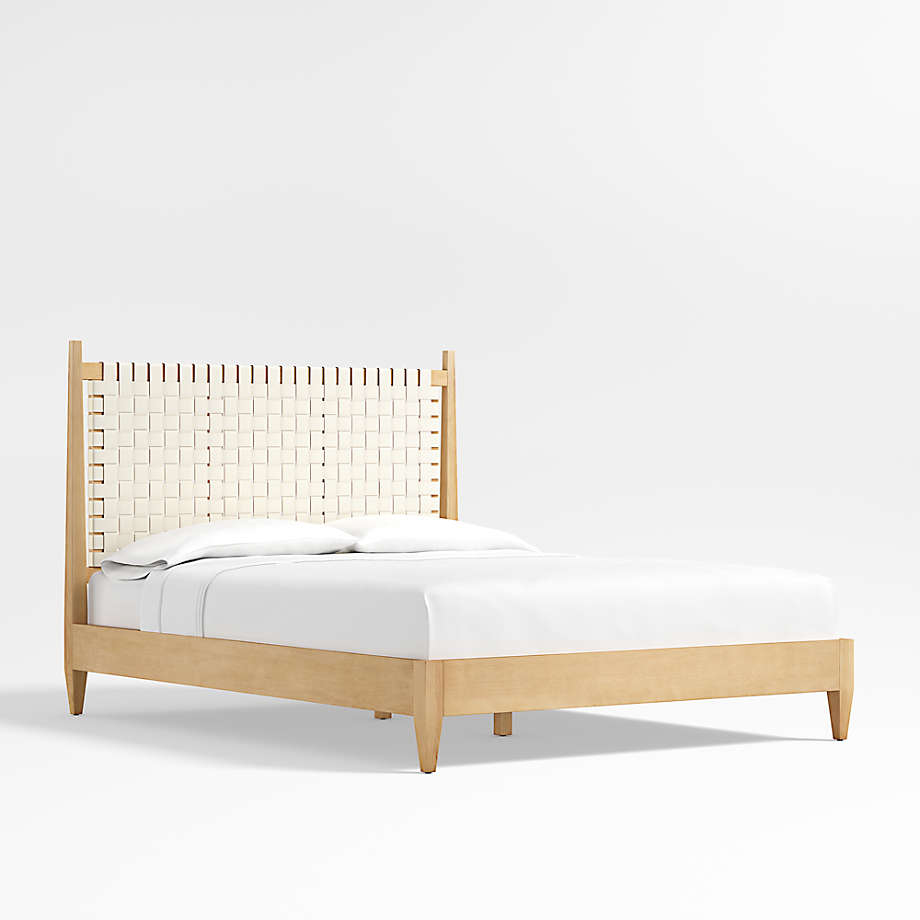 Cecelia Leather and Wood Bed