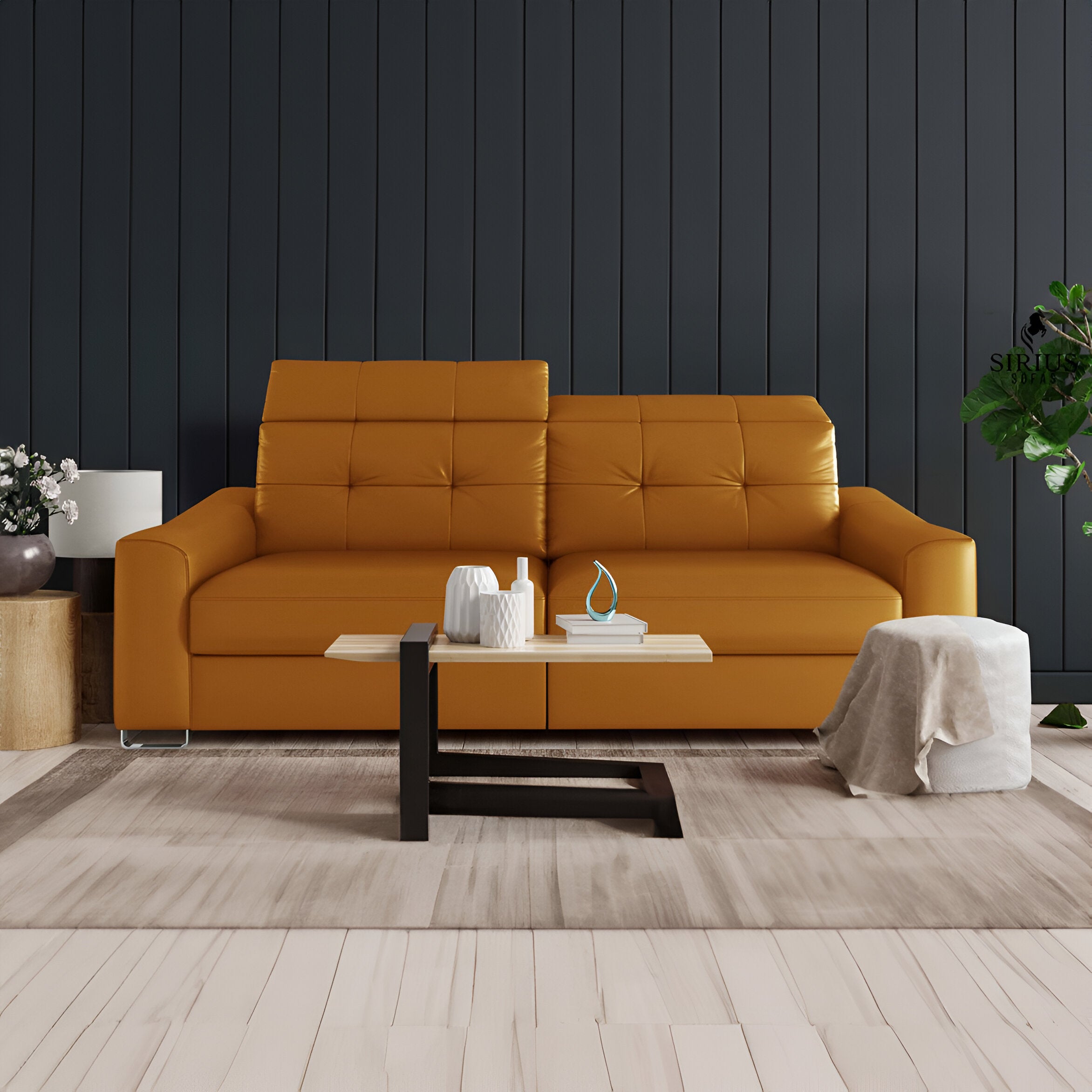 Benebau Leather Sofa