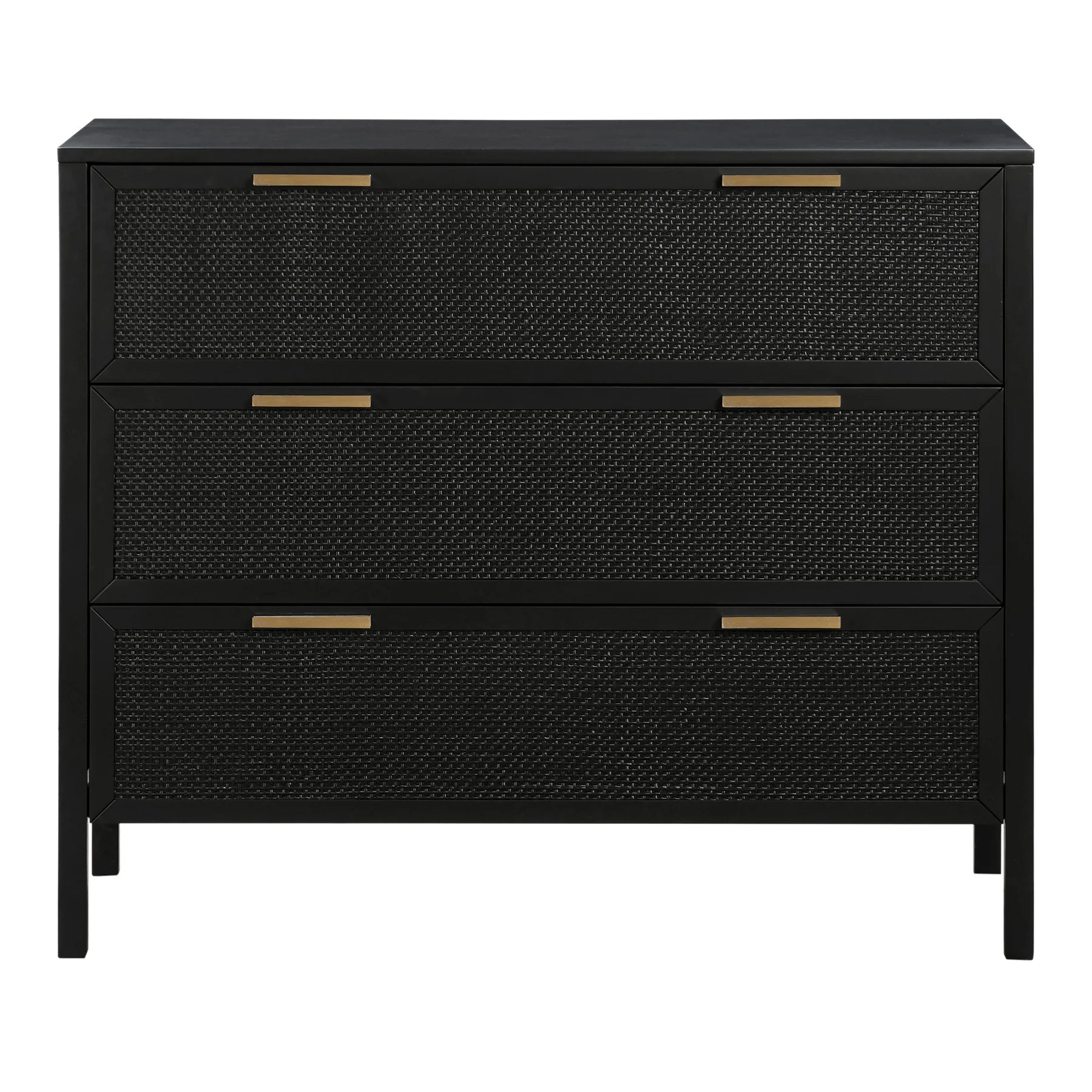 Fletcher Black Cane Chest of Drawer
