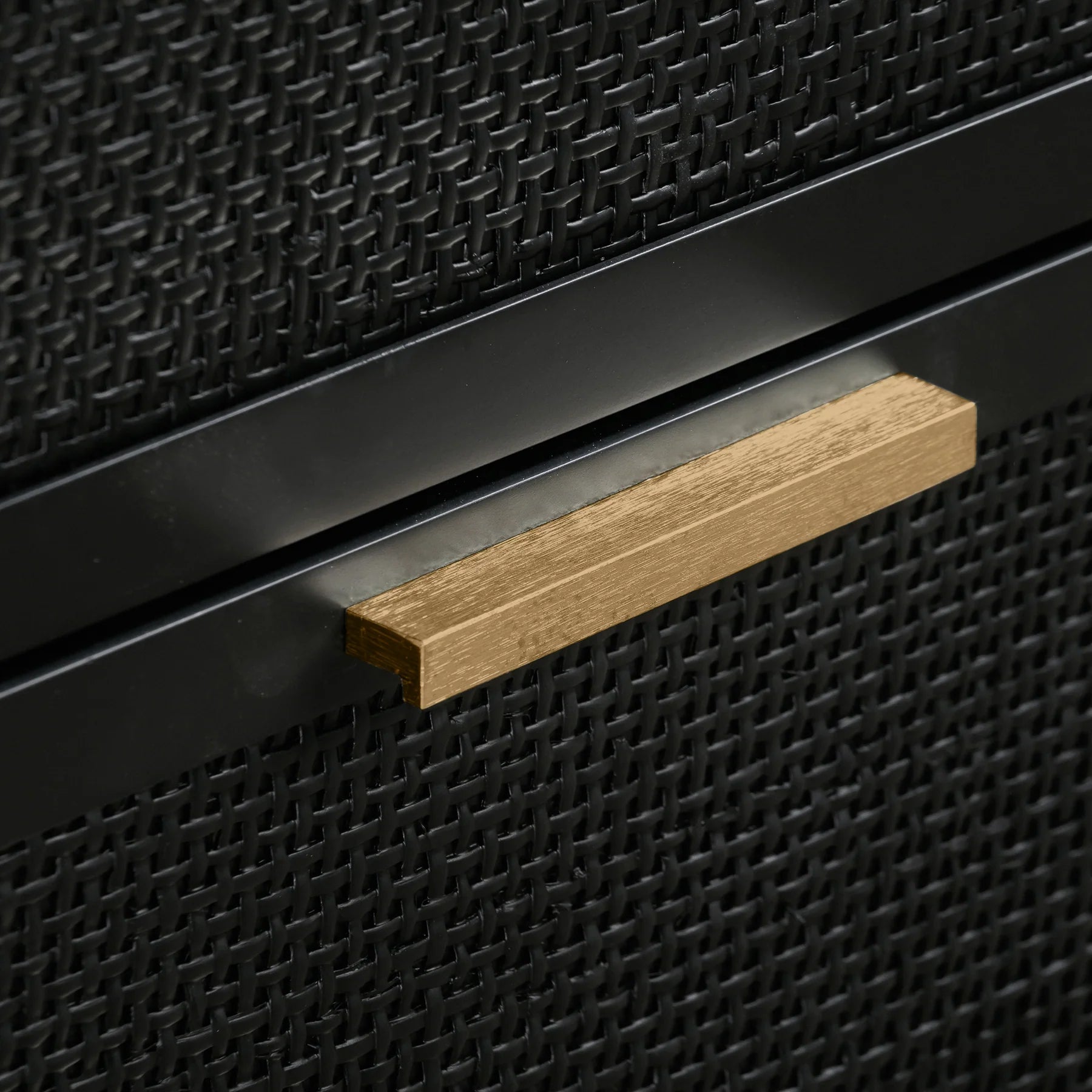 Fletcher Black Cane Chest of Drawer