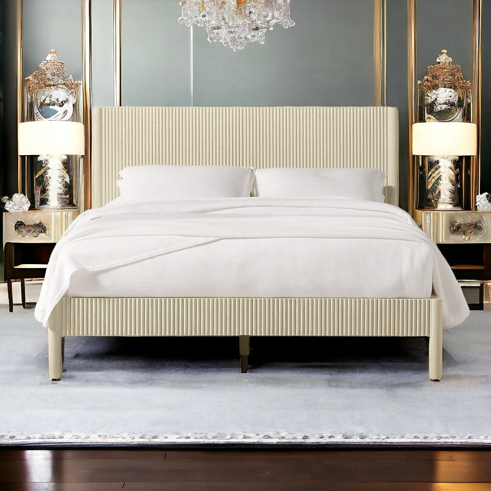 Sogno Haven Whitewash Mindi Wood Bed