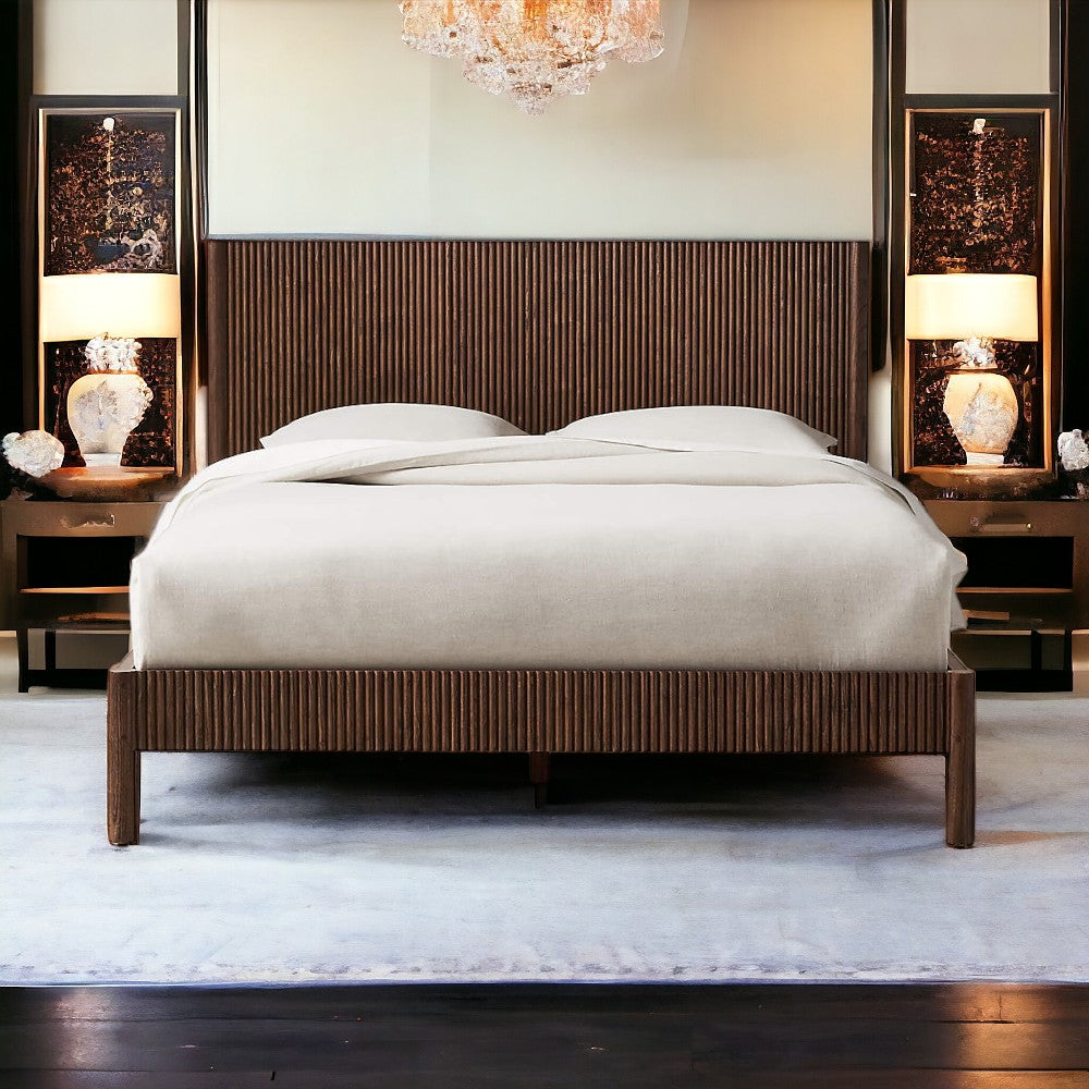 Sogno Haven Whitewash Mindi Wood Bed