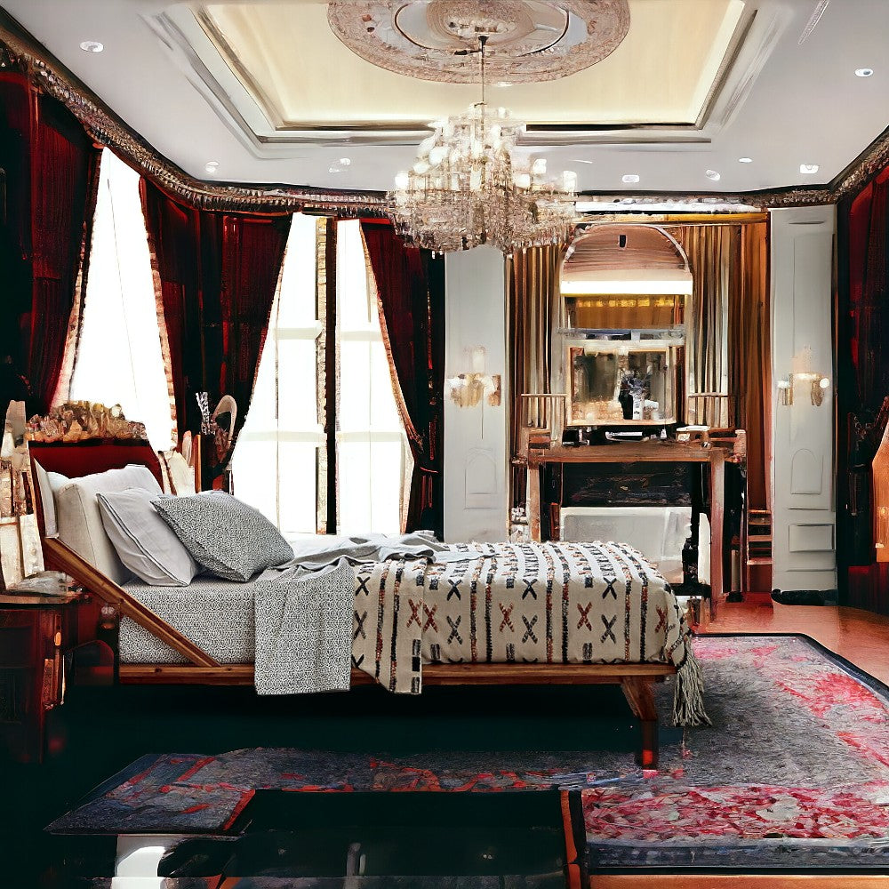 Oro Dreams Wood Platform Bed