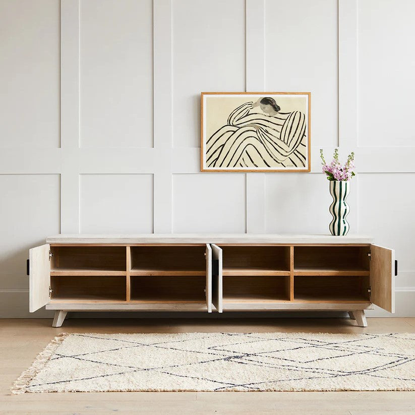 Santi Distressed Media console