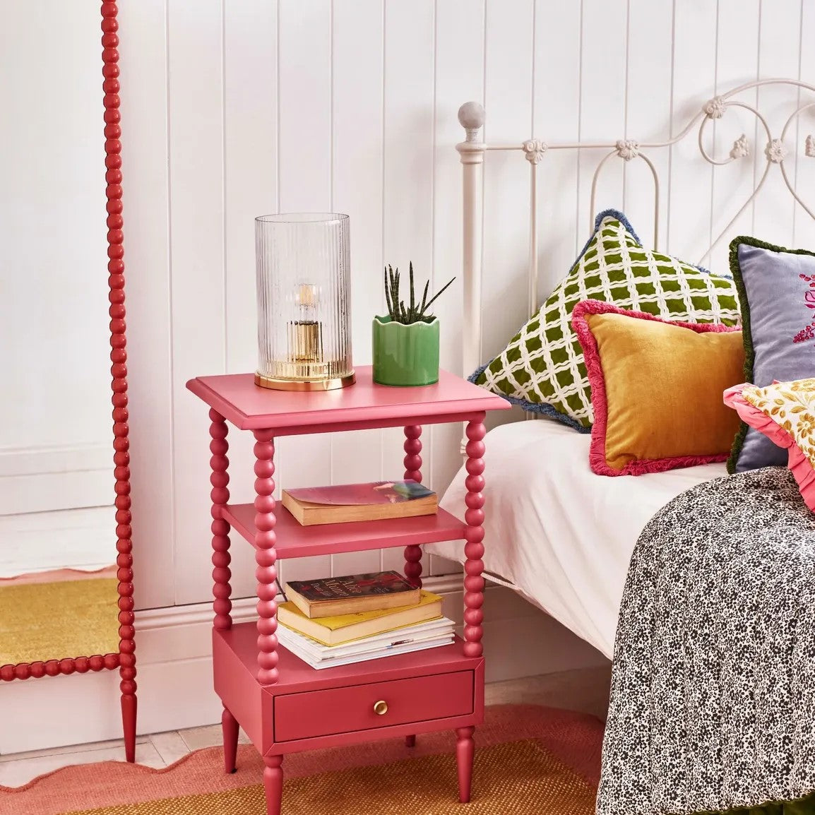 Bobbin Bedside Table