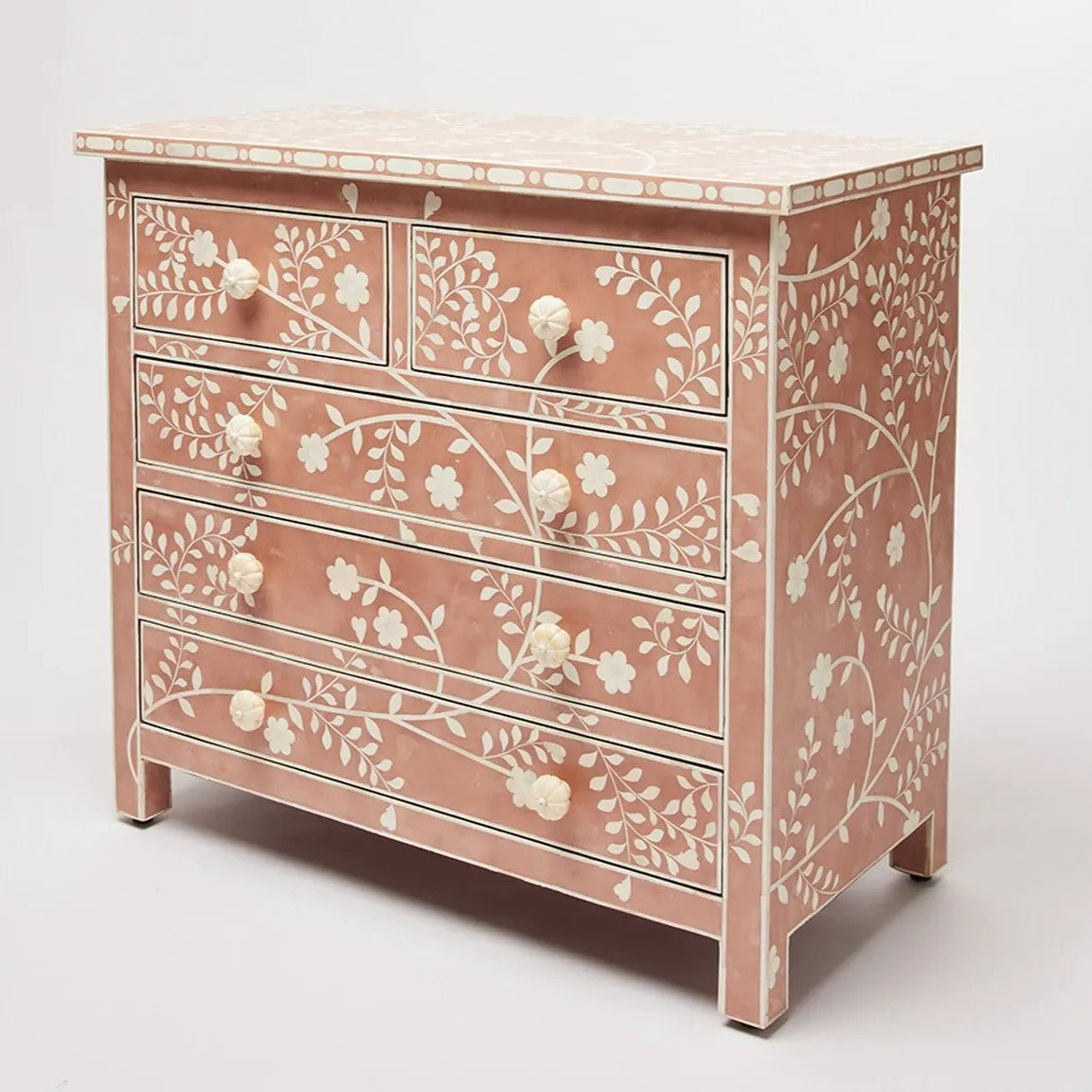 Bonitas Pink Inlay Chest of Drawers