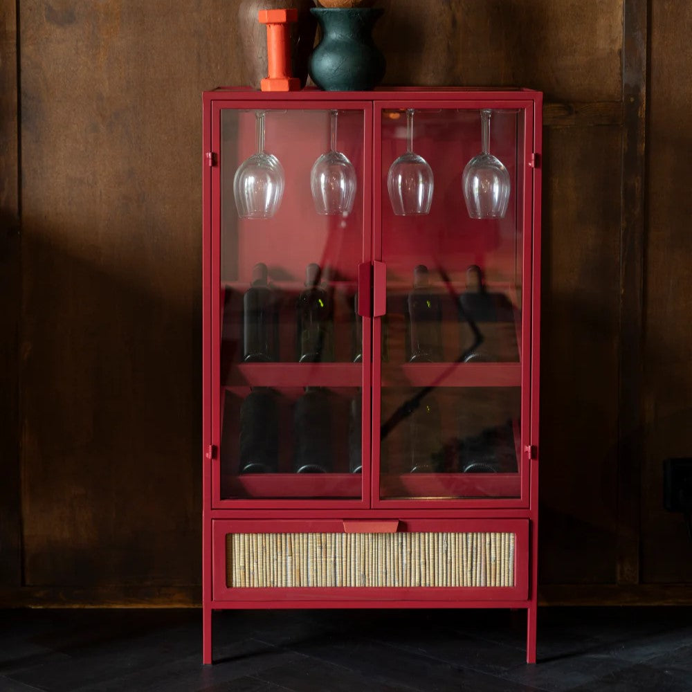 Hibiscus Glass Cabinet