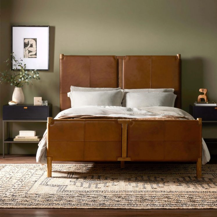 Trenton Leather Bed